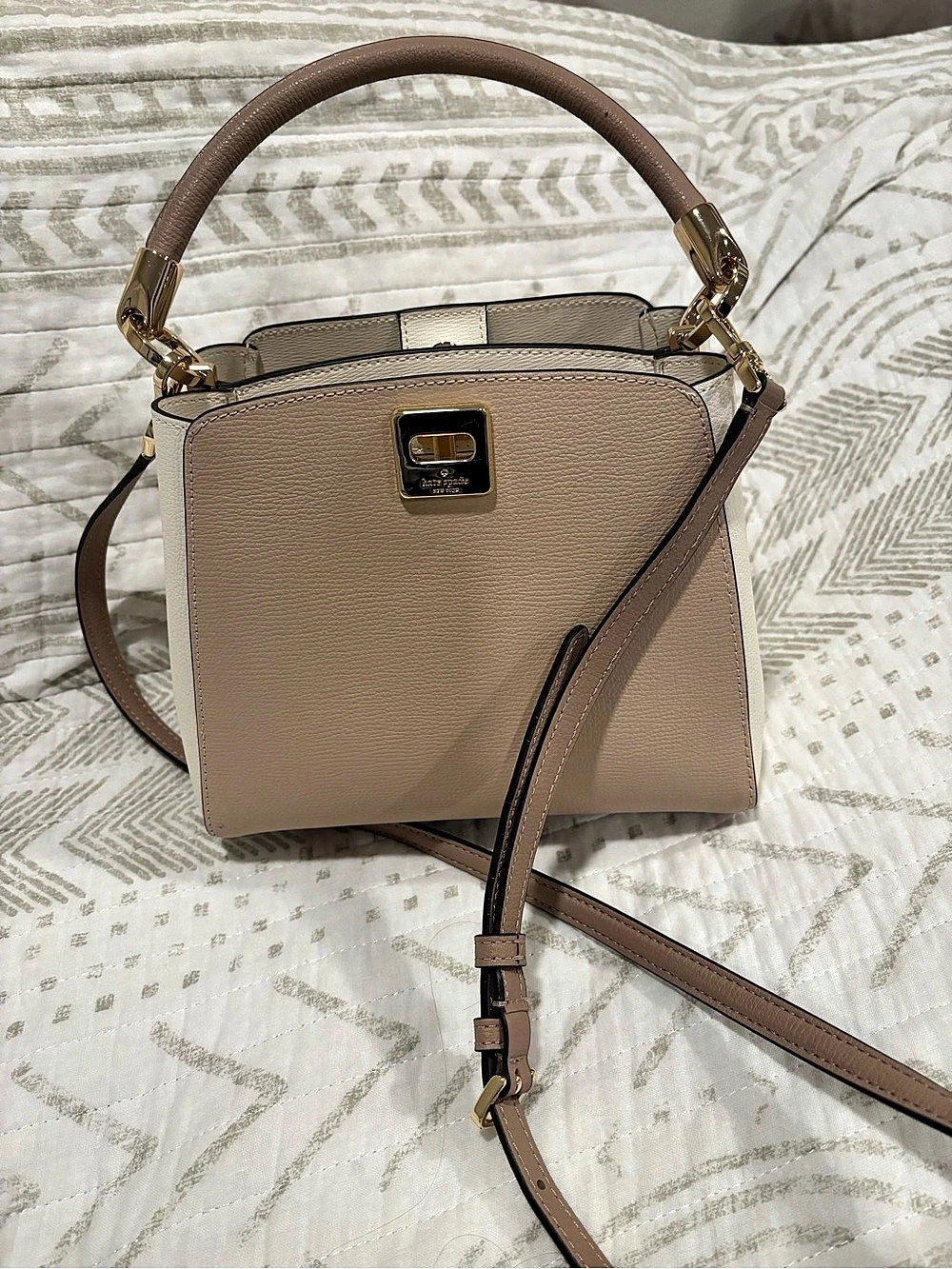 Kate Spade Mini Phoebe Crossbody Bag in Toasted Almond Like New